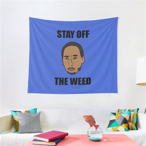 "Stephen A. Smith "Stay Off The Weed"" Tapestry by RatTrapTees | Redbubble