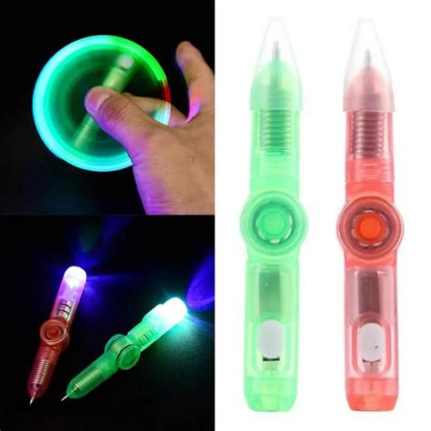 LED Spinning Pen Ball Pen Fidget Spinner Hand Top Glow In Dark Light ...