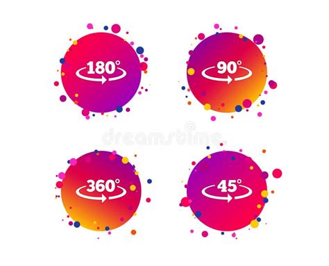 Angle Degrees Icons. Geometry Math Signs. Vector Stock Vector ...