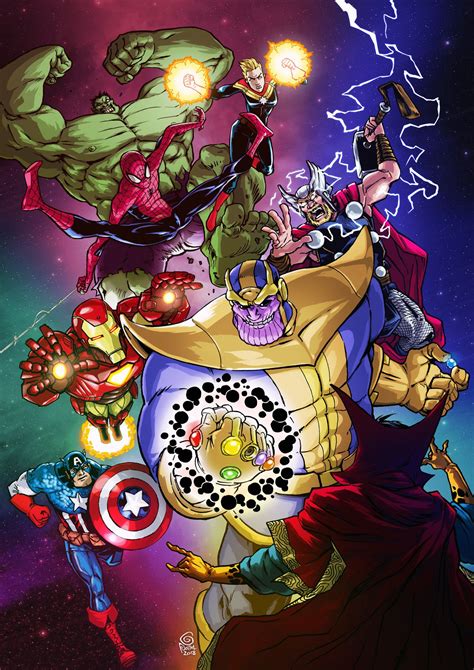 ArtStation - Avengers & the Infinity gauntlet, Guillaume Poitel | Avengers, Comic books art ...