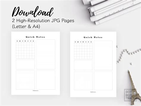 Printable Quick Notes Templates Essential Quick Notes Template - Etsy