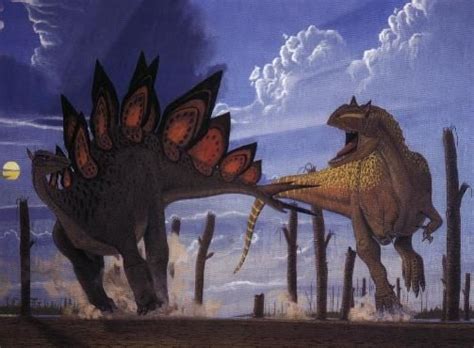 Allosaurus vs Stegosaurus by Gregory S. Paul. | Animales de la prehistoria, Animales ...