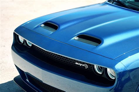 The 2023 Dodge Challenger SRT Hellcat Widebody, show in B5 Blue. | ClassicCars.com Journal
