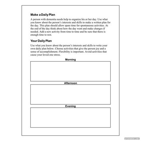 Printable Activity Sheets For Dementia