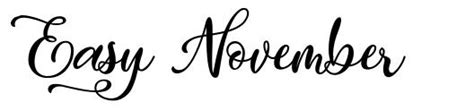 Easy November font by Typhoon Type - Suthi Srisopha | FontRiver