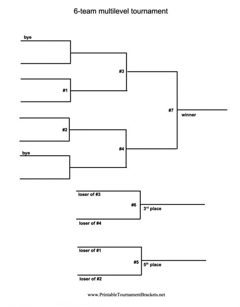 Printable Tournament Brackets