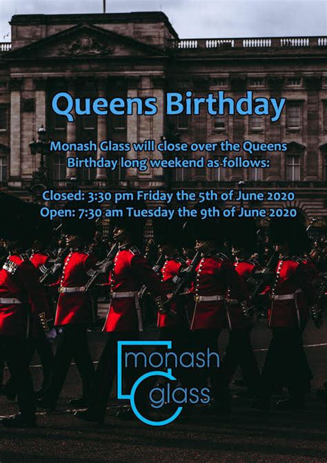 Queens Birthday long weekend — Monash Glass