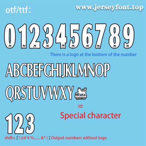 English Premier League Font 1997-2007 (OTF & Vector) - Jersey Font