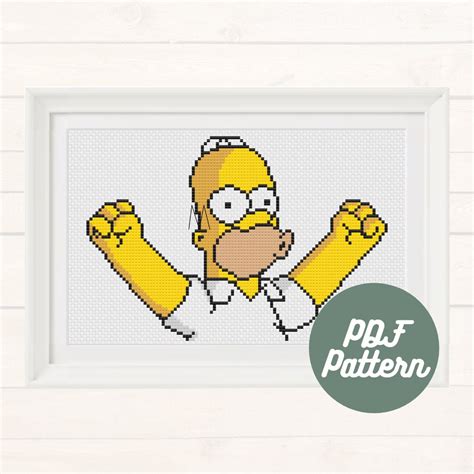 The Simpsons Homer Simpson Woo Hoo Beginner Counted - Etsy