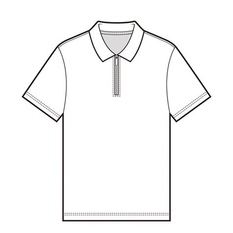 Polo Shirts Tee Top Fashion Flat Sketch — Stock Photo © haydenkoo #625146858