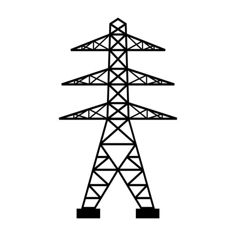 Electricity Tower icon vector. Transmission Tower illustration sign. Power Lines symbol ...