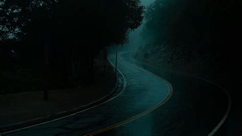 Road Mist Dark Night Rain Nature Wallpaper - Resolution:1920x1080 - ID ...