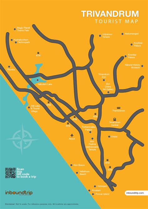Trivandrum Tourist Map | Tourist map, Map, Tourist