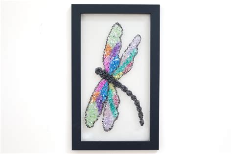 Dragonfly Glass Art Glass Wall Art Epoxy Wall Art Epoxy - Etsy