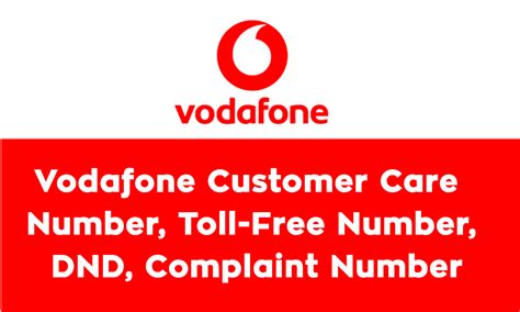 Vodafone Customer Care Number, Toll-Free Number, DND, Complaint Number - https://jcustomercare ...