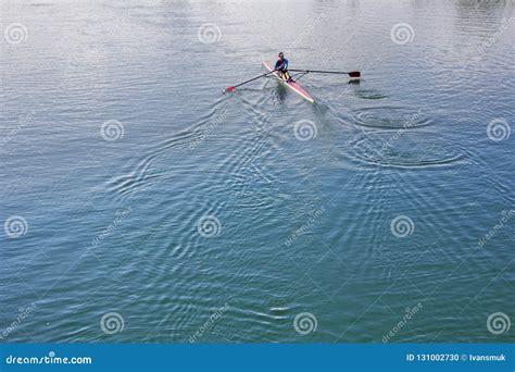 Single Scull Rowing Competitor, Rowing Race Stock Photo - Image of ...