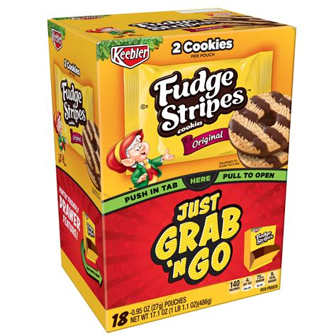 Keebler Fudge Stripe Original Cookies 17.1 oz 18 ct - Walmart.com ...