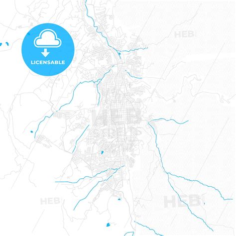 Loja, Ecuador PDF vector map with water in focus - HEBSTREITS | Map vector, Printable maps, Map