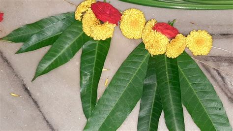 Simple traditional Thoranam decoration - YouTube