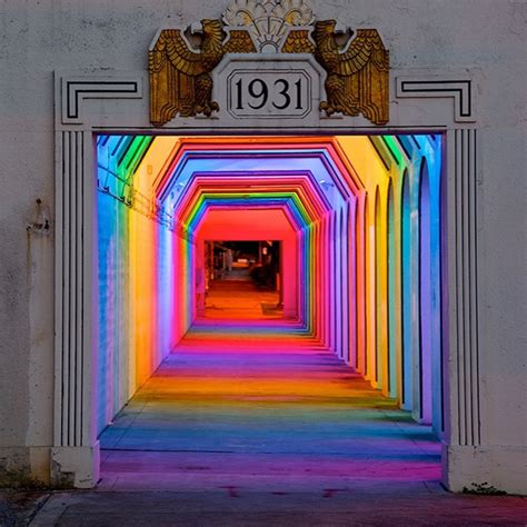 Rainbow hallway. Rainbow Light, Neon Rainbow, Rainbow Art, Rainbow Road, Rainbow Bridge, Public ...