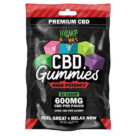 Buy Hempbombs High Potency CBD Gummies 20 Count Online | GreenEdiblesMart