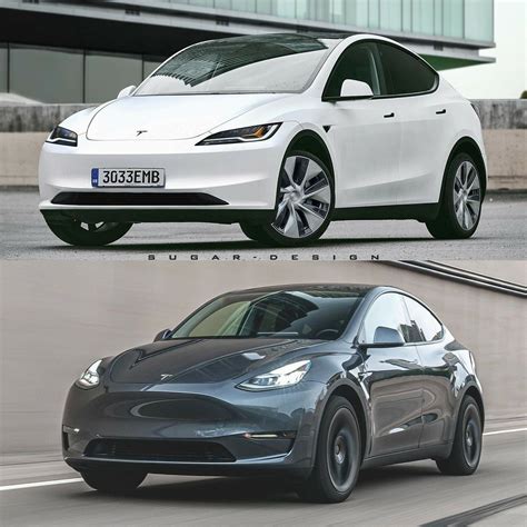 2025 Tesla Model Y Rendered Based On The Facelifted Model 3 | Carscoops