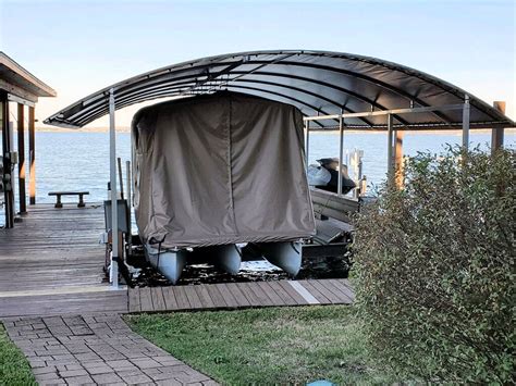 Pontoon Lift Canopy by SlipSki, Custom Boat Dock Awnings / Covers