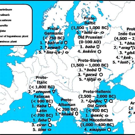 Linguistic and geographical evolution of the Proto-Indo-European roots... | Download Scientific ...