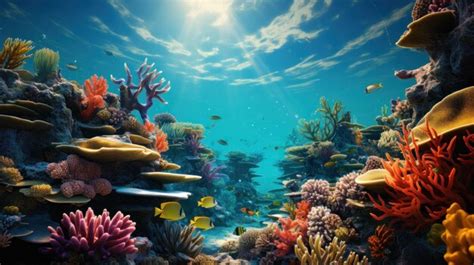 Premium AI Image | Marine Conservation a vibrant coral reef scene need to protect and preserve ...