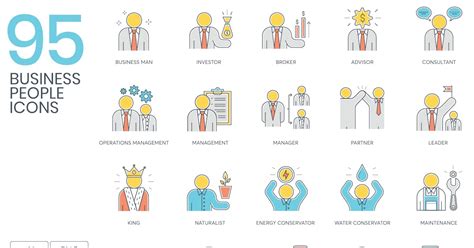 95 Business People Icons, Graphics - Envato Elements