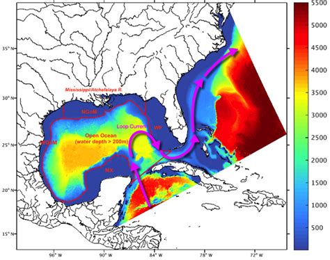 Gulf Of Mexico Ocean Depth Map