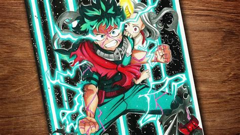 Drawing Izuku Midoriya Full cowl 100% and Eri ( Boku No Hero Academia ) - YouTube