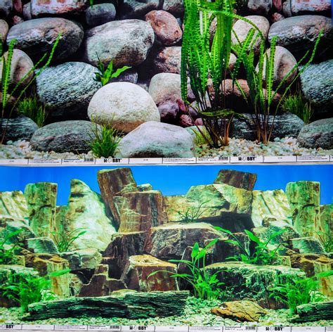 19" Double Sided Aquarium Background Backdrop Fish Tank Reptile Vivarium Marine | eBay