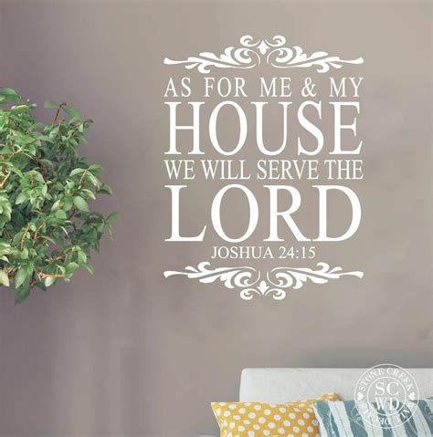 As for Me and My House Decal Wall Decal Religious Decal We - Etsy