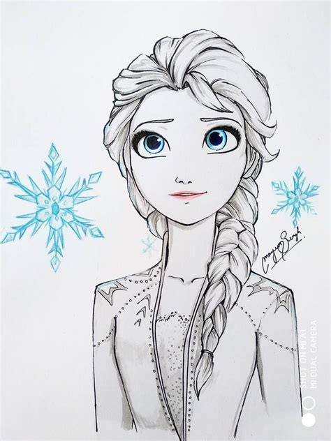 Download Frozen 2 Elsa Drawing | Drawing Skill