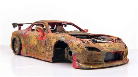 Restoration Abandoned Mazda RX7 Model Car - Full Proces