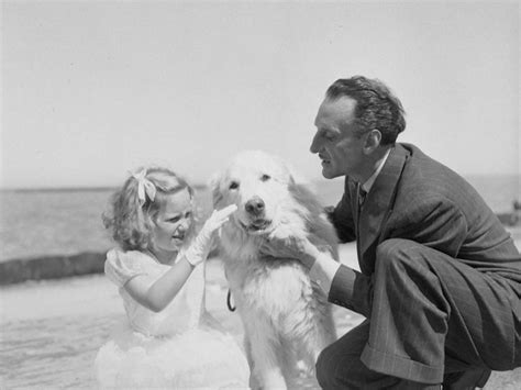 Basil and daughter Cynthia with a Pyrenees mountain dog named Toby ...