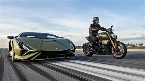 Green Lamborghini Motorcycle