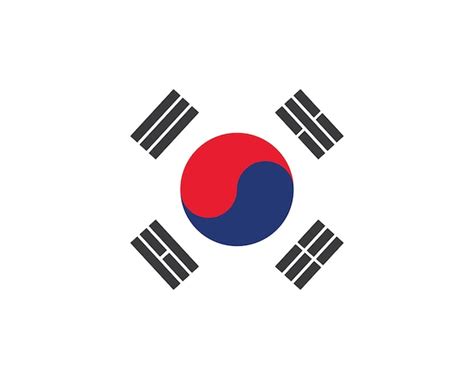 Premium Vector | Korean flag vector illustration design