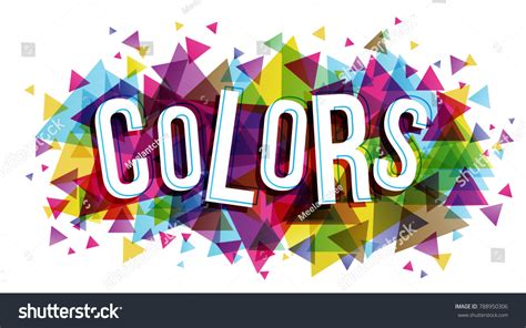 Vector Creative Illustration Colors Word Stock Vector (Royalty Free ...