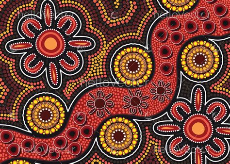 Dot art aboriginal background - Download Graphics & Vectors