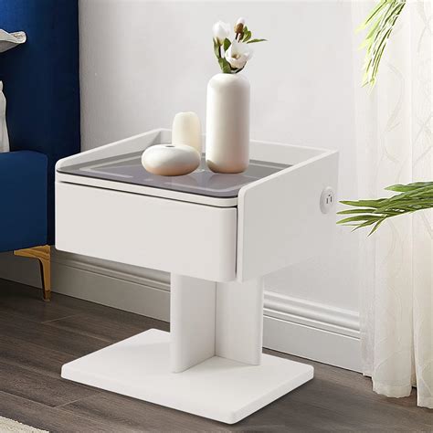 Amazon.com: Smart Nightstand with Wireless Charging Station and LED ...