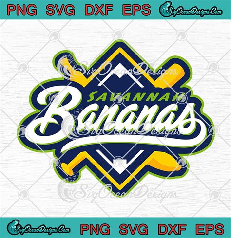 Savannah Bananas Logo MLB SVG PNG, Savannah Bananas Baseball Team SVG PNG EPS DXF PDF, Cricut File