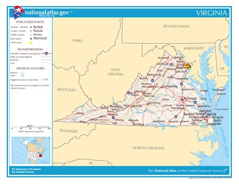 Large detailed map of Virginia state. Virginia state large detailed map | Vidiani.com | Maps of ...