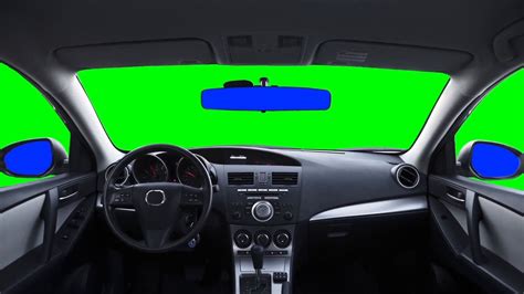 Green Screen Car Auto Interior 3D Rendering Stock Footage