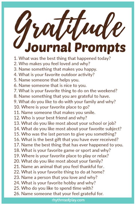 Printable Journal Prompts