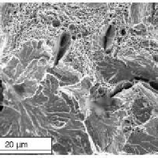 A completely ductile fracture surface in the totally ductile range.... | Download Scientific Diagram