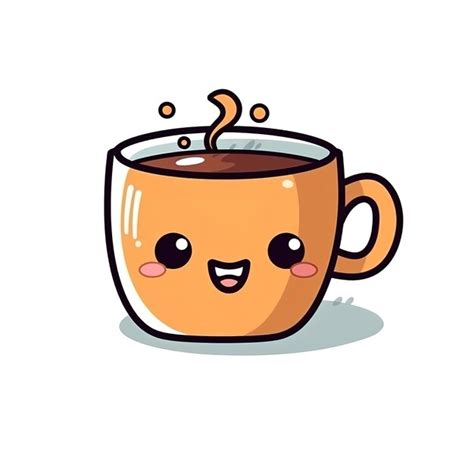 Premium AI Image | cute coffee cup in a doodle style