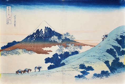 Hokusai (1760-1849), Inume Pass in Kai Province | Hokusai paintings, Mountain illustration, Hokusai