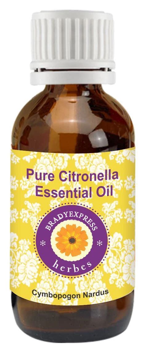 FRee Shipping Pure Citronella Essential Oil Cymbopogon nardus 100%Natural Therapeutic Grade 5ML ...